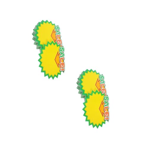 Mobestech 2 Sätze Explosiver Verkaufsdisplay Preislabels Papierpreisschild Preisaufkleber Flohmarkt Leere Sternförmige Etiketten Einzelhandelspreisschilder Flohmarkt-tags 100 Stück * 2 von Mobestech