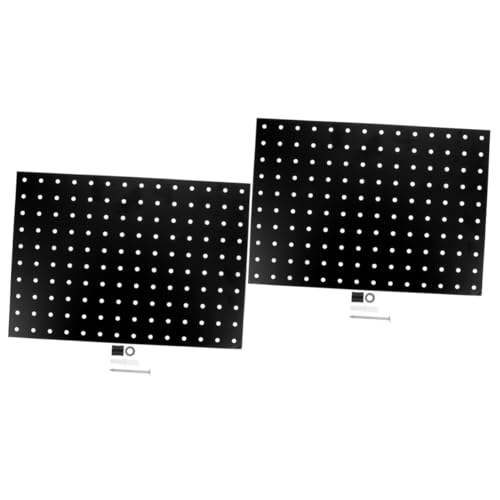 Mobestech 2 Stück Lochblech Aus Metall Pegboard -haken Stecktafeln Anbindung Pegboard-kit Quadratische Stirnbänder Steckbrettklammern Küchensteckplatte Haken Anzeigen Steckkorb Black Eisen von Mobestech