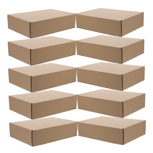 Mobestech 20er Boxen Karton Kraft-versandboxen Geschenkschachteln Aus Pappe Kleine Postfächer Versandschachteln Aus Pappe Geschenkverpackungen Business-mailboxen Khaki Papier von Mobestech