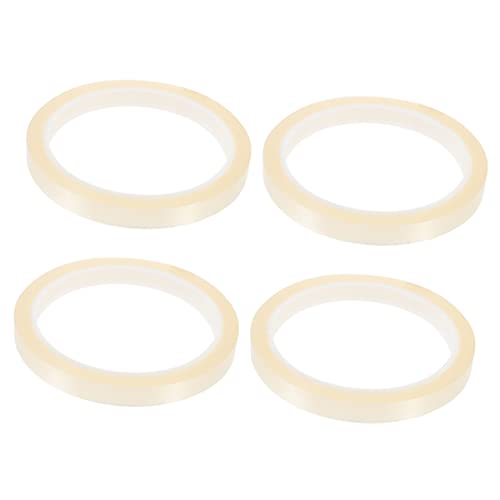 Mobestech 4 Rollen Klebeband Transparentes Klebeband Transferband Wärmeband Schrumpfband Elektrisches Doppelseitiges Klebeband Heizkanal Vinyl Polyesterfolie Transparent von Mobestech