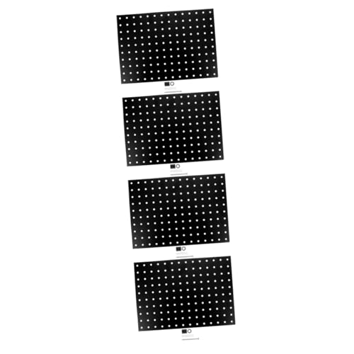 Mobestech 4 Stück Lochblech aus Metall pegboard wandorganisator Gestell quadratische Stirnbänder Heringe wall shelf wall hooks Stecktafel Werkzeugtafel Steckbrett aus Metall Eisen Black von Mobestech