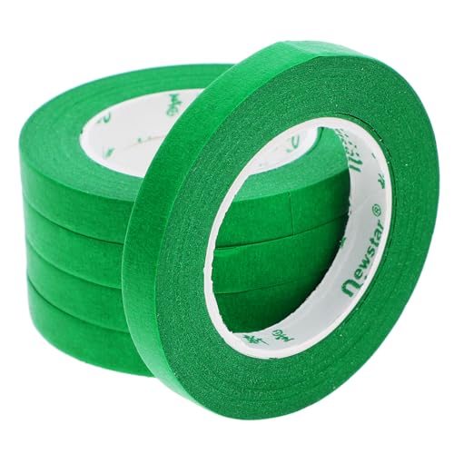 Mobestech 5st Abdeckband Klebeband Trimmband Kunstband Beschriftungsband Farbiges Band Auto Sprühband Buntes Washi Tape Kantenabschlussband Malerband Bandbeschriftung Papier Green von Mobestech