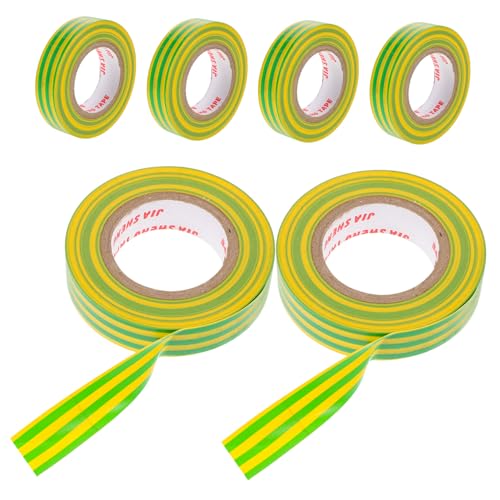 Mobestech 6 Rollen Isolierband Elektronikband Bahnhof Leistungsplatine Trans-Tape elektriker werkzeug Elektroklebeband elektrisches Klebeband für den Innenbereich Verdrahtungsband PVC Yellow von Mobestech