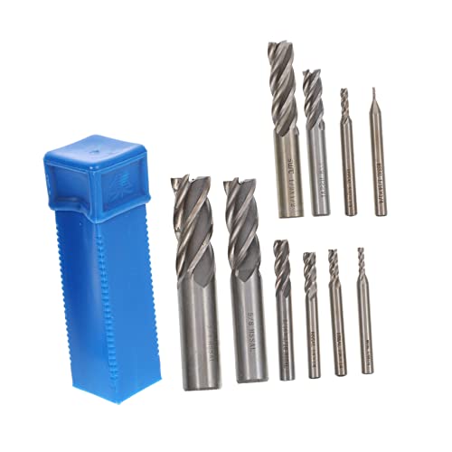 Mobestech 9St Dreikantbohrer aus Keramik Stahlfräser Gravurfräser metrische Bohrer Schaftfräser CNC-Fräser gesc tool drill bit werkzueg fräsplatte Fräser gravieren Gravierfräser Silver von Mobestech