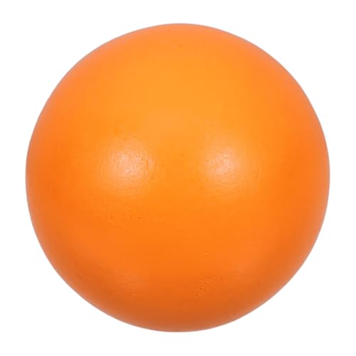 Mobestech Holzkugel tischtennisball billardtisch Billardball Holzhandwerk Holzornament Erdnussball Massageball Erdnuss Weihnachts-DIY-Ornament aus Holz unbehandeltes flaches Rundholz Orange von Mobestech