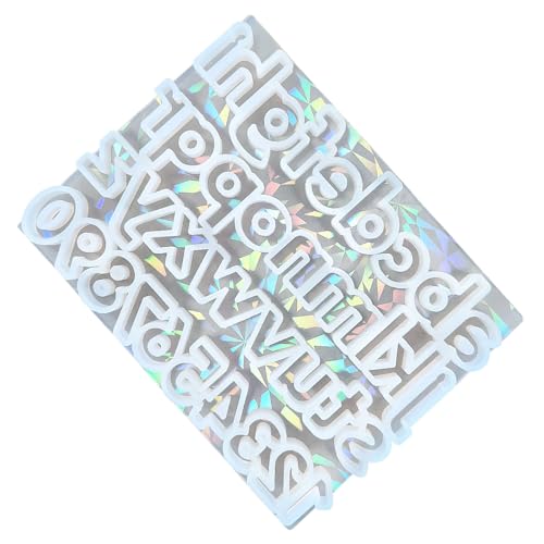 Reflektierende Holografische Buchstaben Und Zahlen Robuste Silikon Epoxidharz Formen Für Die Individuelle Schmuckherstellung von Mocoocouture