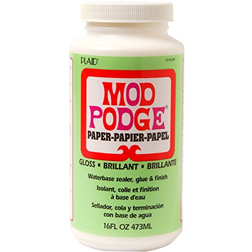 Mod Podge 16 Oz Glanz Papier, Synthetisches Material, Weiss, 15.2 x 6.9 x 6.9 cm von Mod Podge