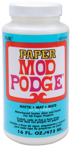 Mod Podge 16oz Matt Papier, Synthetisches Material, Weiss, 15.2 x 6.9 x 6.9 cm, Weiß von Mod Podge