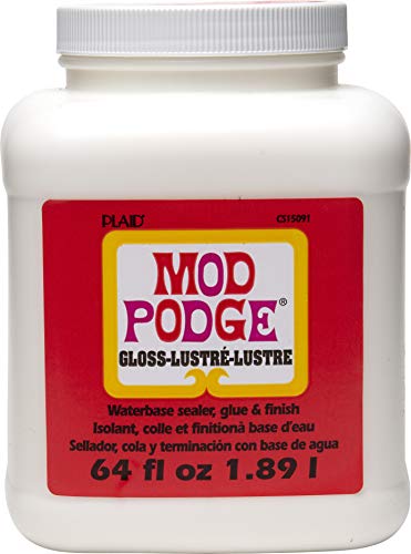 Mod Podge Glanz 64 Oz, Synthetisches Material, Weiss, 12.7 x 12.7 x 16.5 cm, Weiß von Mod Podge