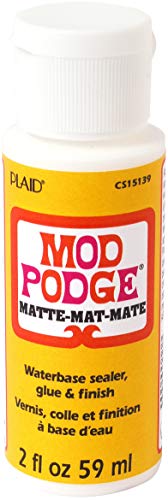 Mod Podge Matt 2 Oz, Synthetisches Material, Weiss, 3.4 x 3.4 x 10 cm, Weiß von Mod Podge