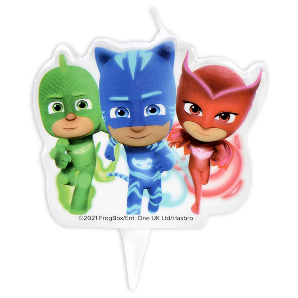 PJ Masks Tortenkerze mit Einstecker, 6,5cm x 6cm von Modecor