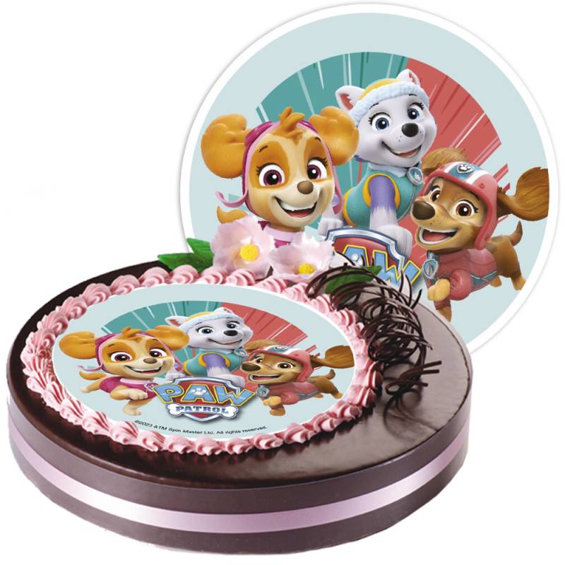 Tortenaufleger Paw Patrol Girl, 1 Stück, Oblate, Ø 21cm von Modecor