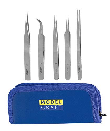 Modelcraft PTW2185/S Pinzette, blau, 5 von Modelcraft