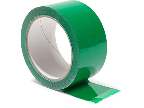 Modulor Verpackungsband, farbiges Klebeband aus Polypropylen, leise abrollendes Paketband mit Acrylatkleber, Breite 5 cm x Länge 66 m, 48 µm dick, Grün von Modulor