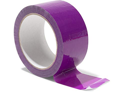 Modulor Verpackungsband, farbiges Klebeband aus Polypropylen, leise abrollendes Paketband mit Acrylatkleber, Breite 5 cm x Länge 66 m, 48 µm dick, violett von Modulor