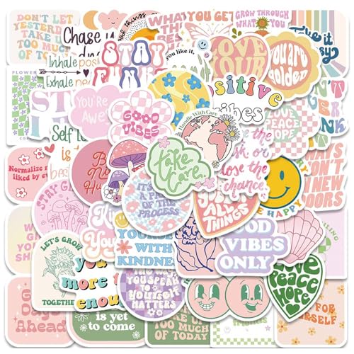 Moguri 100 Stück Aesthetic Flower Scrapbook Stickers, Ins Style Doodle Sticker Pack für Wasserflaschen, Laptops, Vinyl Sticker für Schule und Alltag, Niedliche Sticker für Scrapbook von Moguri