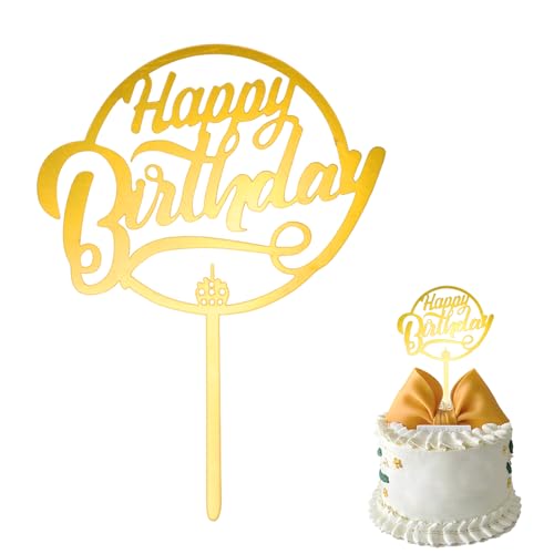Moguri Happy Birthday Cake Topper, Tortendeko Geburtstag, Kuchen Deko Geburtstagsfeier Geburtstagsparty Geburtstagsfest, Kuchendeko für Mädchen Jungen Frauen Mann von Moguri