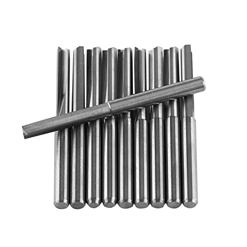 3.175mm End Mill Set, 10 Stück CNC Fräser mit doppelten geraden Flöten, präzise Schneidwerkzeuge für Fräsmaschinen, ideal für Holz, Kunststoff und Metallbearbeitung von Mokernali