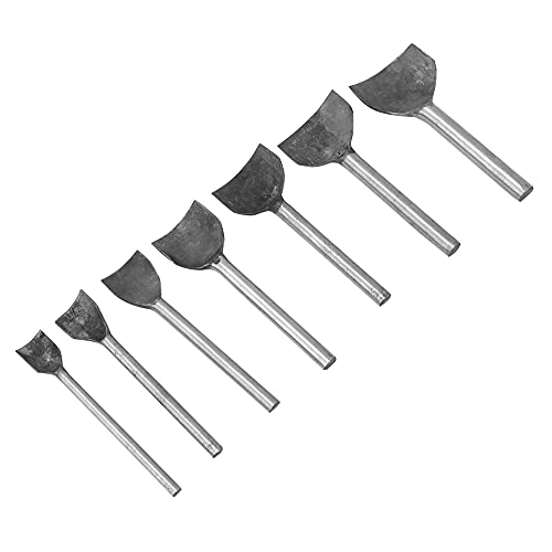 7 Stücke Halbrunde Cutter, Leder Locher Cutter Lederbearbeitung Werkzeug Set, Halbrunder Stanzer, DIY Handarbeit Werkzeuge Set, für Gurt Gürtel Geldbörse von Mokernali