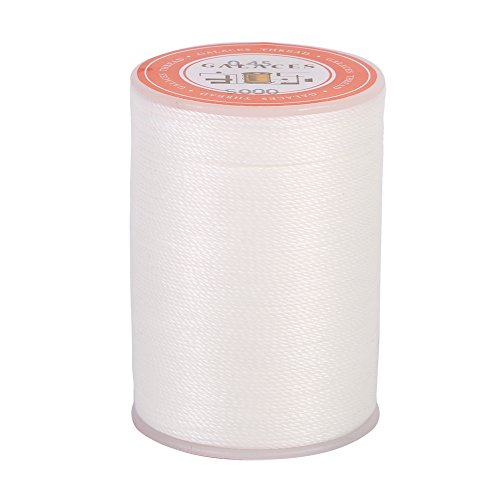 Ledergarn Ledernadel, 6 Farben 160 m/Rolle 0,45 mm Polyester-Leder, Leder Wachsfaden, Schmuckband Wachsschnur Runde Gewachste, für DIY, Kunsthandwerk von Mokernali