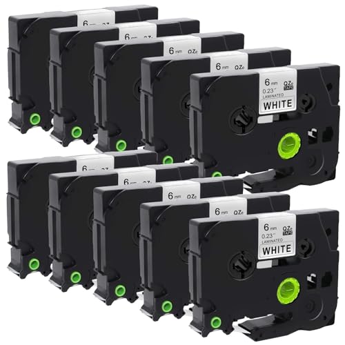 Molabel 10pack TZe-211 Black on white compatible with Brother equipment tape for Brother PT-H100LB, PT-H105, PT-H107B, PT-H110, PT-E110VP, PT-H200, PT-D210VP, PT-P300BT, PT-D400 Molabel 10pack TZe-211 Black on white compatible with Brother equipment tape for Brother PT-H100LB, PT-H105, PT-H107B, PT-H110, PT-E110VP, PT-H200, PT-D210VP, PT-P300BT, PT-D400 von Molabel