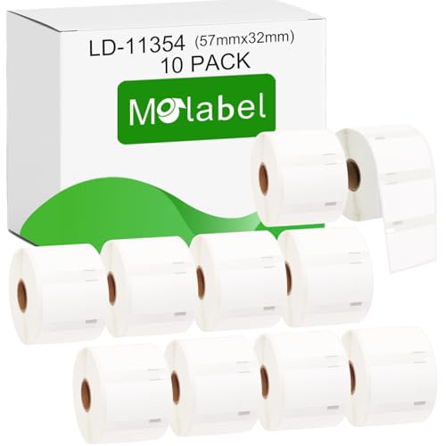 Molabel 11354 10pack 57 x 32 mm Compatible for DYMO S0722540 Dymo LabelWriter 300, 310, 315, 320, 330 series, 400 series, 450 series von Molabel