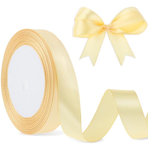 Molain Geschenkband Gold 15mm, 22 m Satinbands Gold Geschenkband Breit Deko Hochzeitsgeschenk Schleifenband Gold für Geschenkverpackungen, Blumensträuße, Geburtstags und Hochzeitsdekorationen(15mm) von Molain