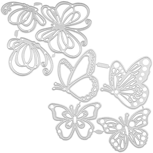 Molain Schmetterling-Stanzformen für Kartenherstellung, 3D-Metall-Stanzformen, Schmetterlings-Stanzformen, Metallschablone, Schablone für Bastelarbeiten, Scrapbooking, Album, Papierkarten, Prägung, 7 von Molain