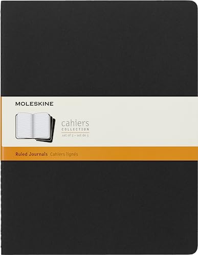 Moleskine Cahier, Notizhefte, 3er Set, schwarz, XXLarge von Moleskine