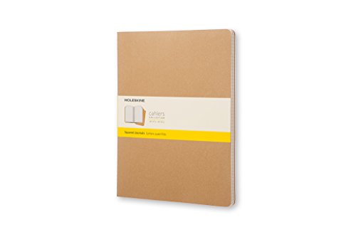 Moleskine Cahier Notizhefte, 3er Set, packpapierbraun, XXLarge von Moleskine