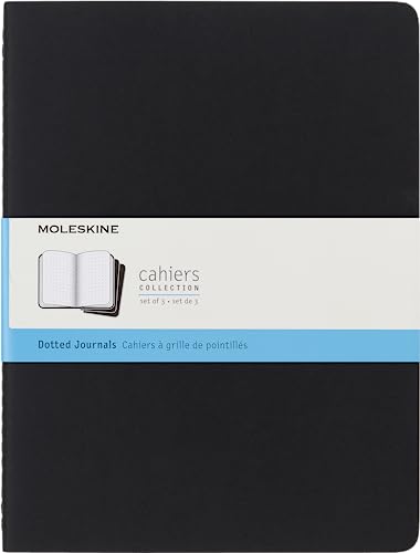 Moleskine Cahier QP324 Notizhefte (Punktraster, Xlarge, Kartoneinband) 3er Set schwarz von Moleskine