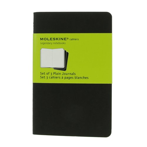 MOLESKINE 3 Notizbücher, 9 x 14 cm, 64 Seiten, blanko, Schwarz von Moleskine