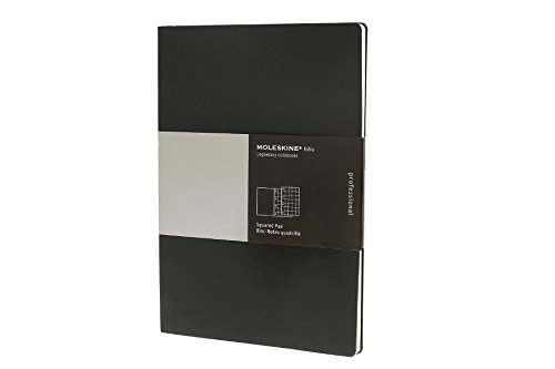 Moleskine Folio Professional karierter Block A4, Hardcover schwarz von Moleskine