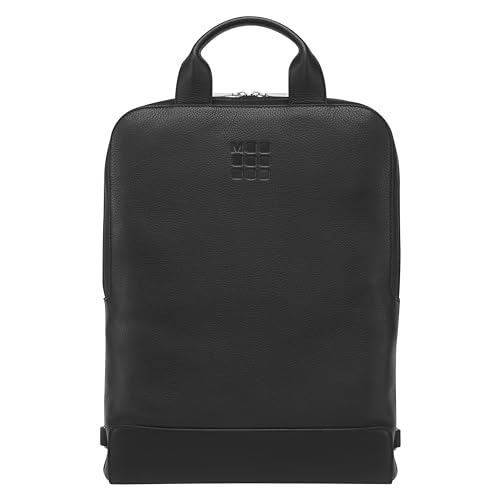 Moleskine Device Bag Classic Leather Kollektion, Vertikale LederPC-Tasche, LaptopRucksack für Laptop, Notebook, iPad, Computer bis zu 15'', Größe 30 x 8,5 x 40 cm, Farbe Schwarz von Moleskine