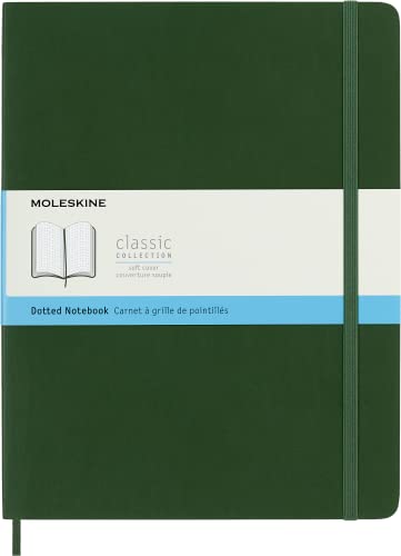 Moleskine Klassisches Notizbuch, Punktierter Notizblock mit weichem Einband und elastischem Verschluss, A4-Format 21 x 29,7 cm, Schwarz, 192 Seiten von Moleskine