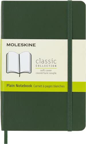 Moleskine Klassisches Notizbuch, Punktierter Notizblock mit weichem Einband und elastischem Verschluss, Taschenformat 9 x 14 cm, Myrtegrün, 192 Seiten von Moleskine