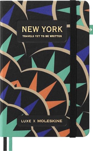 Moleskine LUXE Notizbuch New York City mit ReiseInhalten, Fester Leinwandeinband und Elastische Schließung, Taschen Format 9 x 14 cm von Moleskine