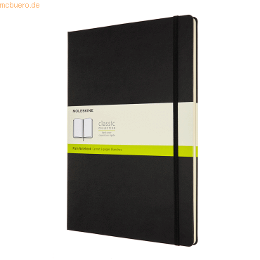 Moleskine Notizbuch A4 blanko Hardcover 96 Blatt schwarz von Moleskine