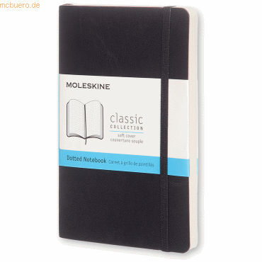 Moleskine Notizbuch Pocket A6 Punktraster Softcover schwarz von Moleskine