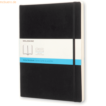 Moleskine Notizbuch XL 19x25cm Punktraster Softcover schwarz von Moleskine