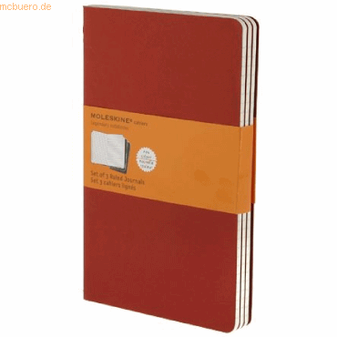 Moleskine Notizheft Cahier L A5 13x21cm VE=3 Stück liniert preiselbeer von Moleskine