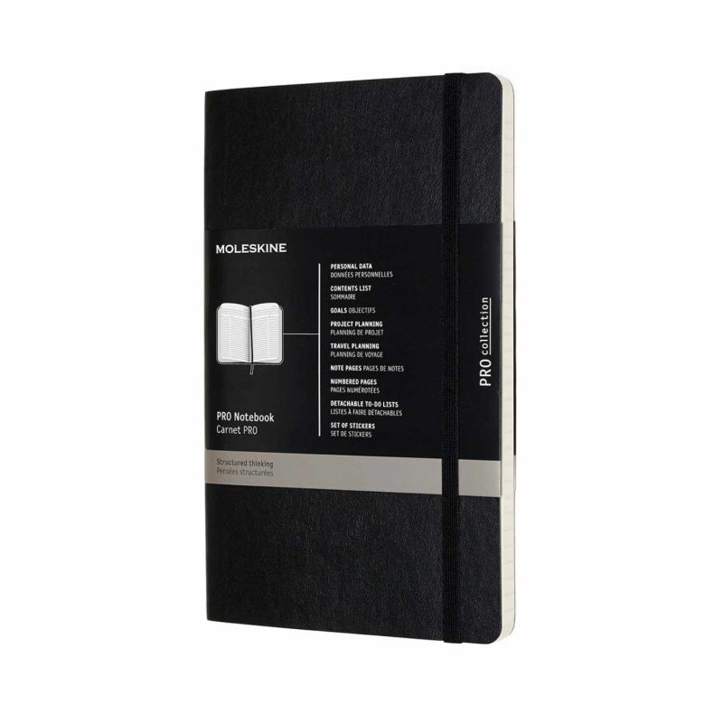 PRO Notizbuch Soft Cover schwarz von Moleskine