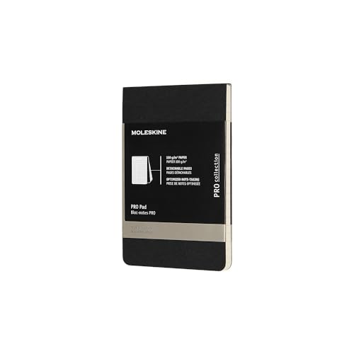 Moleskine Professioneller Block (Pocket/A6, Liniert, Kartoneinband) Schwarz von Moleskine