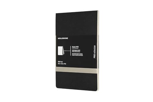 Moleskine Professioneller PROPAD3BK Block (Large/A5, Liniert, Kartoneinband) Schwarz von Moleskine