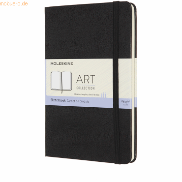 Moleskine Skizzenbuch Medium 11,5x18cm 165g/qm 44 Batt Hardcover schwa von Moleskine