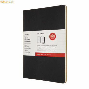 Moleskine Studien-Notizheft Cahier A4 liniert 80 Blatt Kartoneinband V von Moleskine