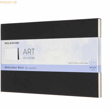 Moleskine Zeichenblock Aquaellpapier Large A5 200g/qm Softcover schwar von Moleskine