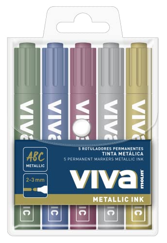 Molin RTM230-05 Metallic Permanentmarker 5er Pack von Molin