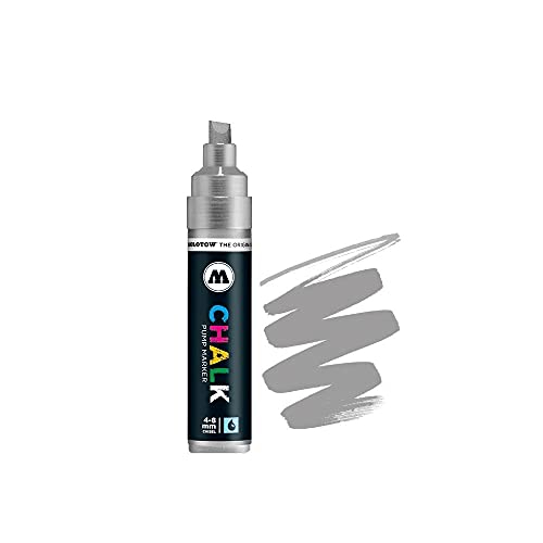 Kreidemarker CHALK Marker 4-8mm metallic silber Chisel Spitze von Molotow