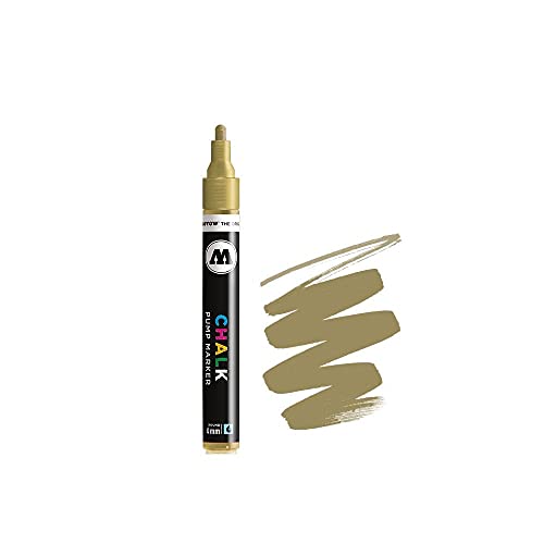 Kreidemarker CHALK Marker 4mm metallic gold Rundspitze von Molotow